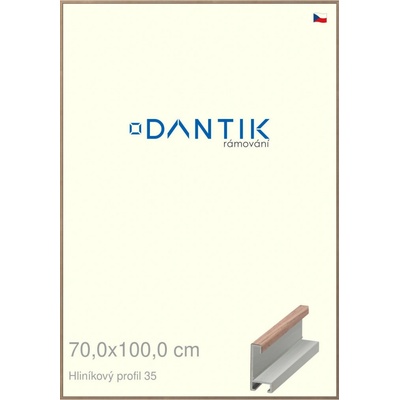 DANTIK rám na obraz 70 x 100 Dýha ořech raw