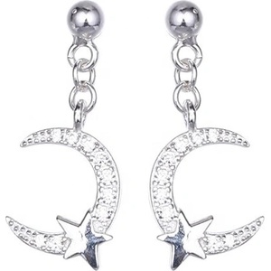 Silenti Jewelry Сребърни обеци "Месечина