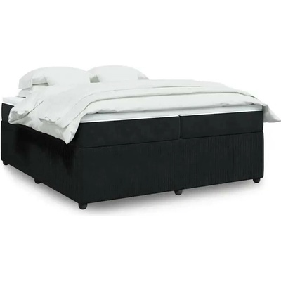 vidaXL 11461.3285664 Boxspring postel s matrací černá samet