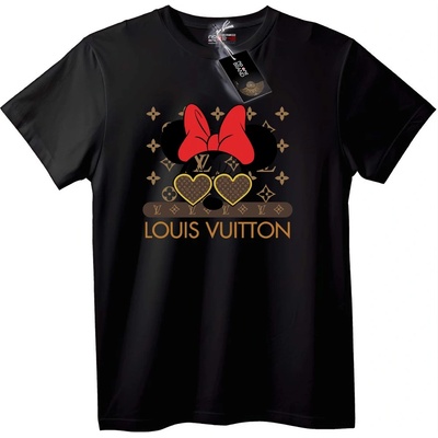 NOONEBRAND Тениска Minnie Mouse LV лого - 6XL, Black