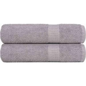 vidaXL Кърпи за душ FROGN 2 бр. сиви 70x140 см 360 г/м2 (136833)