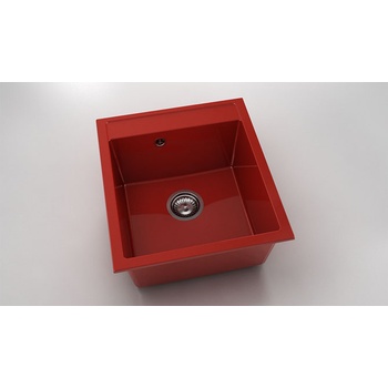 Image 1 of FAT Мивка Vanguard 224, Polymer marble, 14 Рубинено червено, с включен сифон