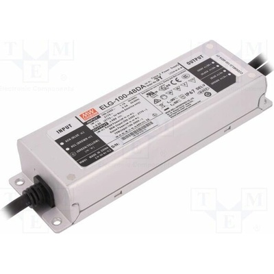 MEAN WELL ELG-100-48DA-3Y Napájecí zdroj: spínaný; LED; DALI; 96W; 48VDC; 2A; 100÷305VAC; IP67