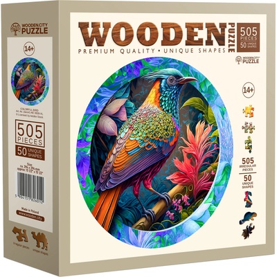 Wooden City Дървен пъзел Wooden City, 505 части - Птица (HE 0500-XL)