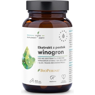 Aura Herbals Extrakt z hroznových jader 550 mg 95% OPC 60 ks