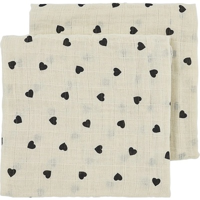 Meyco Mušelínové 70x70 cm Soft sand/black 2 ks