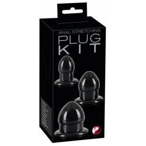 You2Toys Anal Trainer Plug Set Black TPR, 3 Sizes, Easy-Insert Design