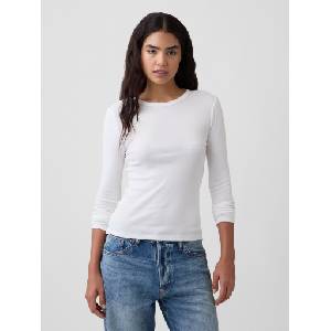 GAP Тениска с ребра GAP GAP | Byal | ЖЕНИ | M - zoot - 56,70 лв