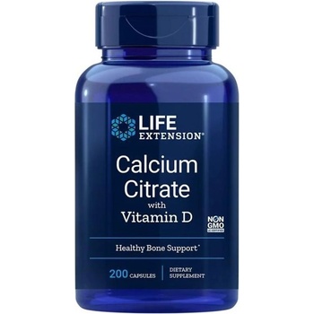 Life Extension Calcium Citrate with Vitamin D3, 200 капсули, Life Extension (01963 LE)