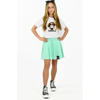 Dievčenská šortková sukňa svetlo sivá/melange