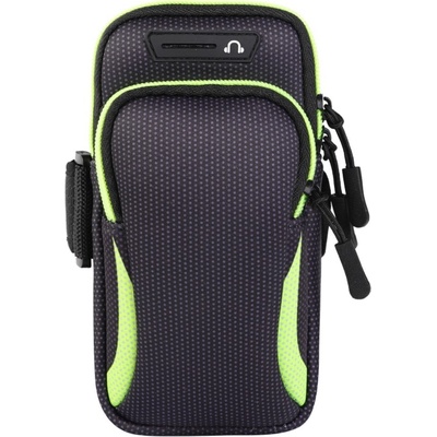 Arm univerzální sportovní kapsička na ruku 190 x 90 mm černá/zelená