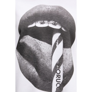 Fiorucci Памучен суичър Mouth Print Relaxed Fit Hoodie (U02SPSHO092CJ05WH05)