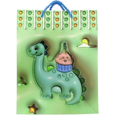 Raya Toys Хартиена торбичка за подарък с 3D принт Raya Toys Динозавър L