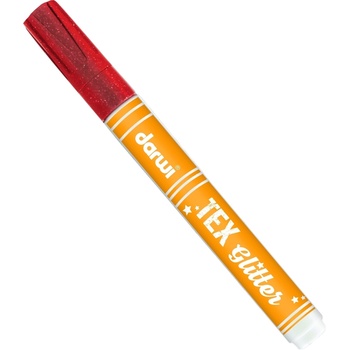 Darwi Tex Fabric Glitter Marker Маркер за текстил Vermilion 6 ml 1 бр (DA0140013490C)