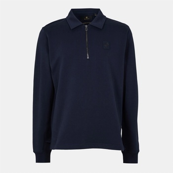 BELSTAFF Men's Curator Quarter Zip Fleece - Dark Ink
