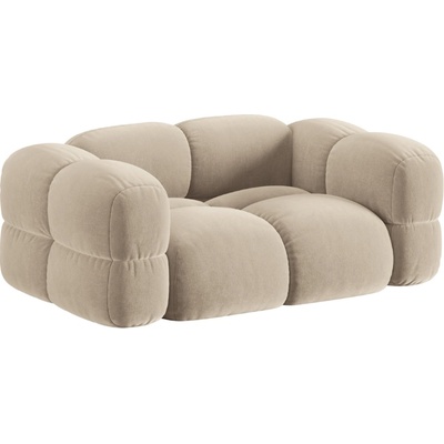 Cosmopolitan Design Světle béžová sametová dvoumístná pohovka Loretto 180 cm