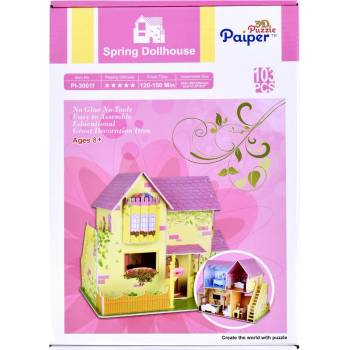 Papierové 3D puzzle „domček pre bábiky", 103 dielov