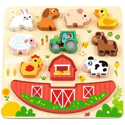 2Kids Toys Balančné puzzle Farma 2 v 1