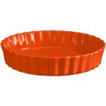 Emile Henry Керамична кръгла форма за тарт emile henry deep flan dish дълбока - Ø28 см - цвят оранжев (eh 6028-76)