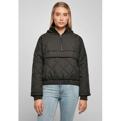 Urban Classics Дамско късо яке в черно Ladies Oversized Diamond Jacket UB-TB4555-00007 - Черен, размер XS