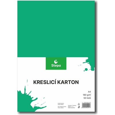 Kreslicí karton A4 180g/m2, 50ks - tmavě zelený /141022/ – Sleviste.cz