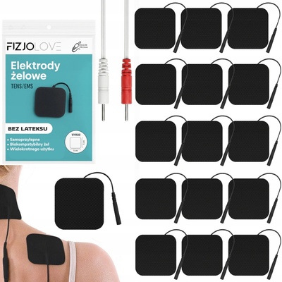 Fizjolove gelové elektrody samolepící černé 5 x 5 cm 16 ks – Zboží Dáma