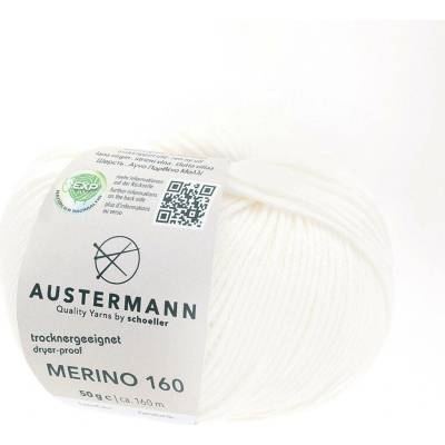 Pletací příze Austermann Merino 160 EXP Barva: 201 WEISS