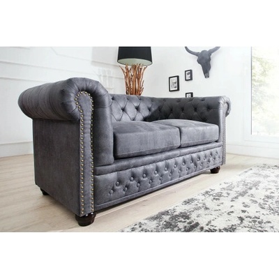 Komfort-nábytok 37390 Chesterfield 2 sedenie Antik šedá