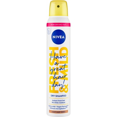 Nivea Fresh & Mild Suchý šampon pro světlý tón vlasů 200 ml