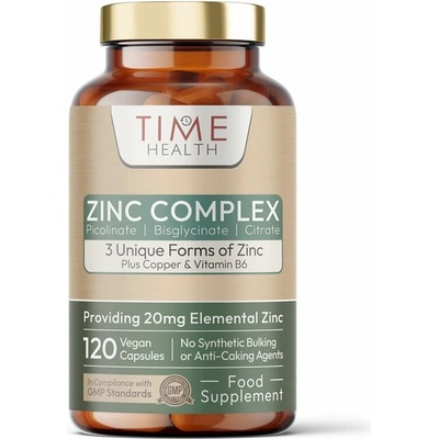 Time Health Zinek Komplex s mědí a B6 120 kapslí