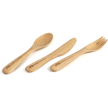 GSI Outdoors Rakau Cutlery Set Цвят: бежов