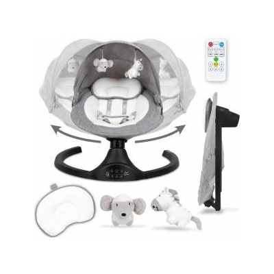 Kidwell ROCKING LOUNGER LUXI 2in1 MELANGE BLACK 5901130105205