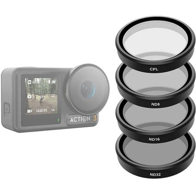 Telesin Sada filtrů 5v1 ND8 ND16 ND32 CPL DJI ACTION 3 OA-FLT-005 – Zboží Živě