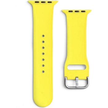 HQWear Силиконова каишка APS за Apple Watch 8/7/6/5/4/3/2 / SE (41/40 / 38mm), жълт (9145576259221)