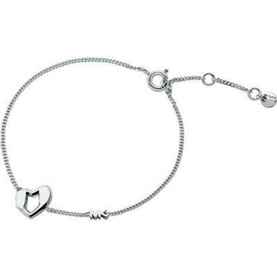 Michael Kors Romantický strieborný náramok so srdiečkom Love Kors MKC1778040