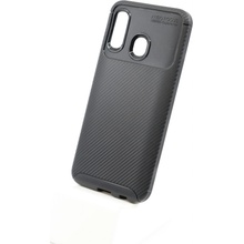 Pouzdro Bomba Měkký obal carbon look pro samsung černý Galaxy A40 C011_SAM_A40_BLACK