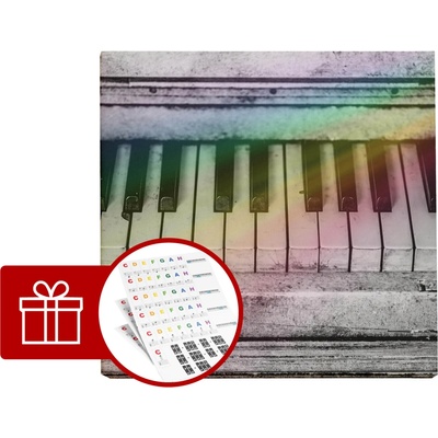 DISK Art Akustický obraz - Piano (60 x 60 x 8)