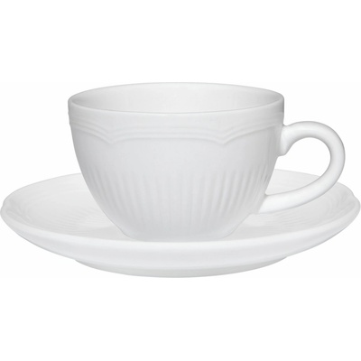 Maxwell & Williams WHITE BASICS Súprava espresso šálok s tanierikmi 4 x 80 ml