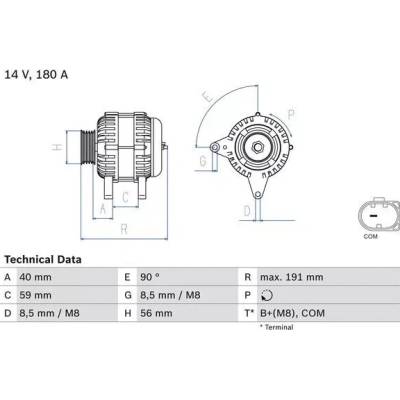 Alternátor BOSCH 0 986 081 890
