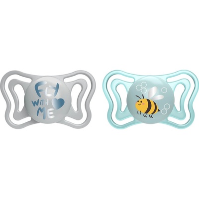 Chicco Dudlíky Physio Light silikonové modrá 2 ks