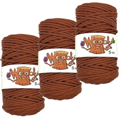 Woody Crafts 3x Woody 5 mm – Cihlová (100m)