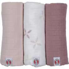 Lodger Swaddler Solid Matcha 70 x 70 Rose 3 ks