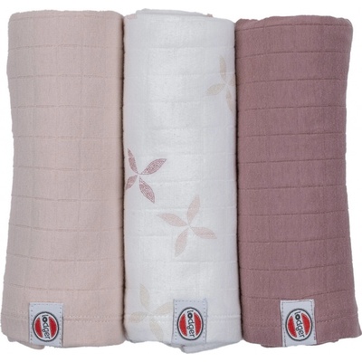 Lodger Swaddler Solid Matcha 70 x 70 Rose 3 ks