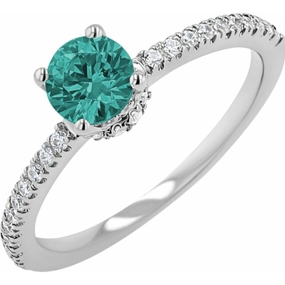 Eppi zlatý prsten se smaragdem a diamanty Prisha R31136