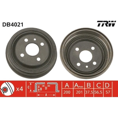 Brzdový bubon TRW DB4021