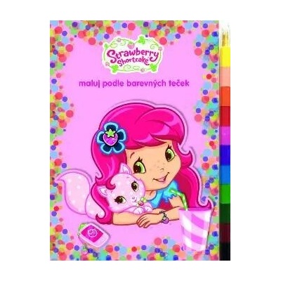 Maluj podle barevných teček MAXI voskovka Strawberry