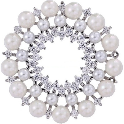 Gaira brošňa Pearls 312065 Silver