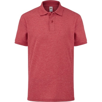 Fruit of the Loom polokošile Kids 65/35 Polo melír vintage červená