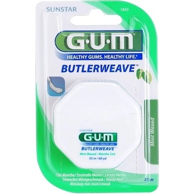 G.U.M Butlerweave voskovaná dentálna niť s mätovou príchuťou 55 m