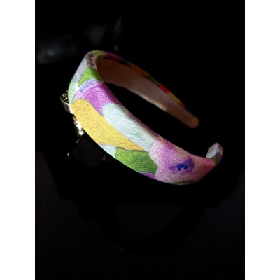 Radi handmade Пъстра диадема в лилаво, розово и жълто (824)